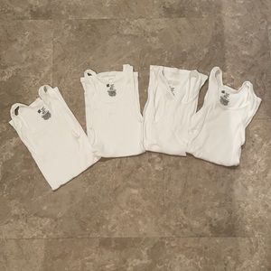 Hanes White Tank Tops (4 Pack) SIZE SMALL Brand NEW
